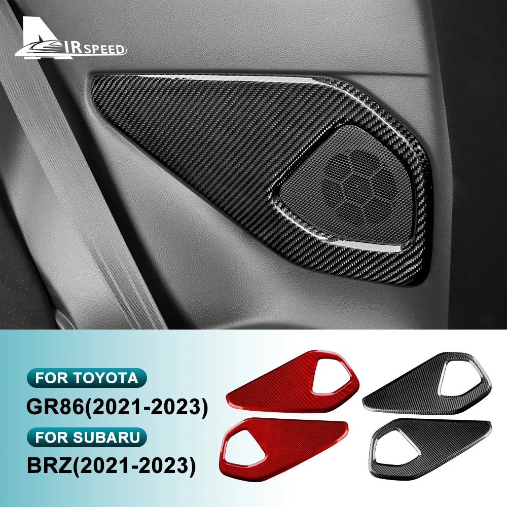 

Hot Sales Real Hard Carbon Fiber For Subaru BRZ Toyota GR86 2021 -2023 Car Door Speaker Horn Frame Sticker Cover Accessories Dec