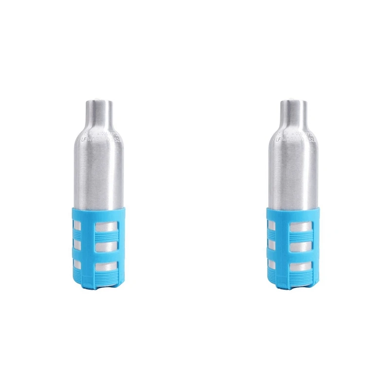 

2X 0.2L Black Soda Maker Refillable Soda Bottle Spare Reusable CO2 Cylinder Accessory For Soda Machines