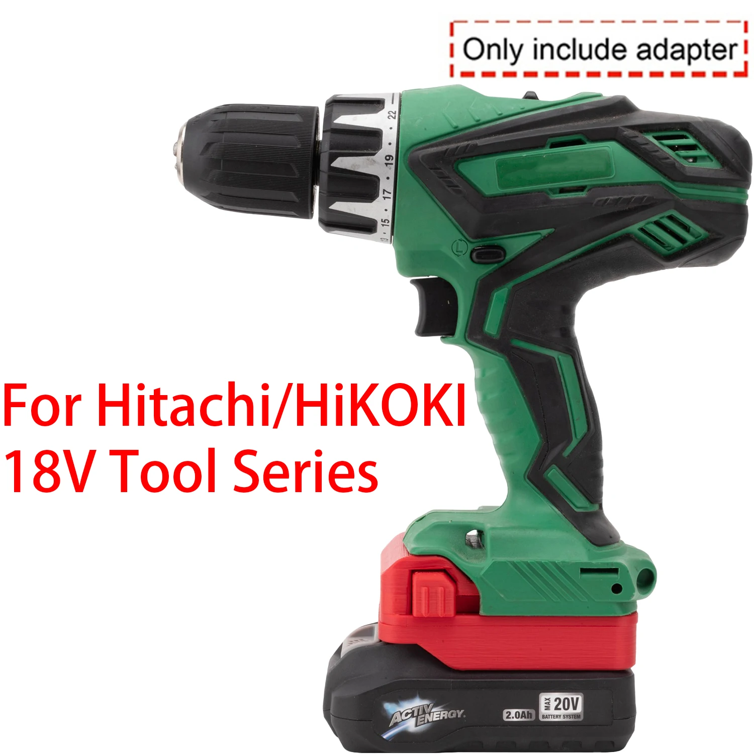 Фото Адаптер для аккумуляторов Hitachi HiKOKI 18V Li-ion для инструментов Aldi Ferrex 20V Li-ion, конвертер, аксессуар для электроинструментов №5