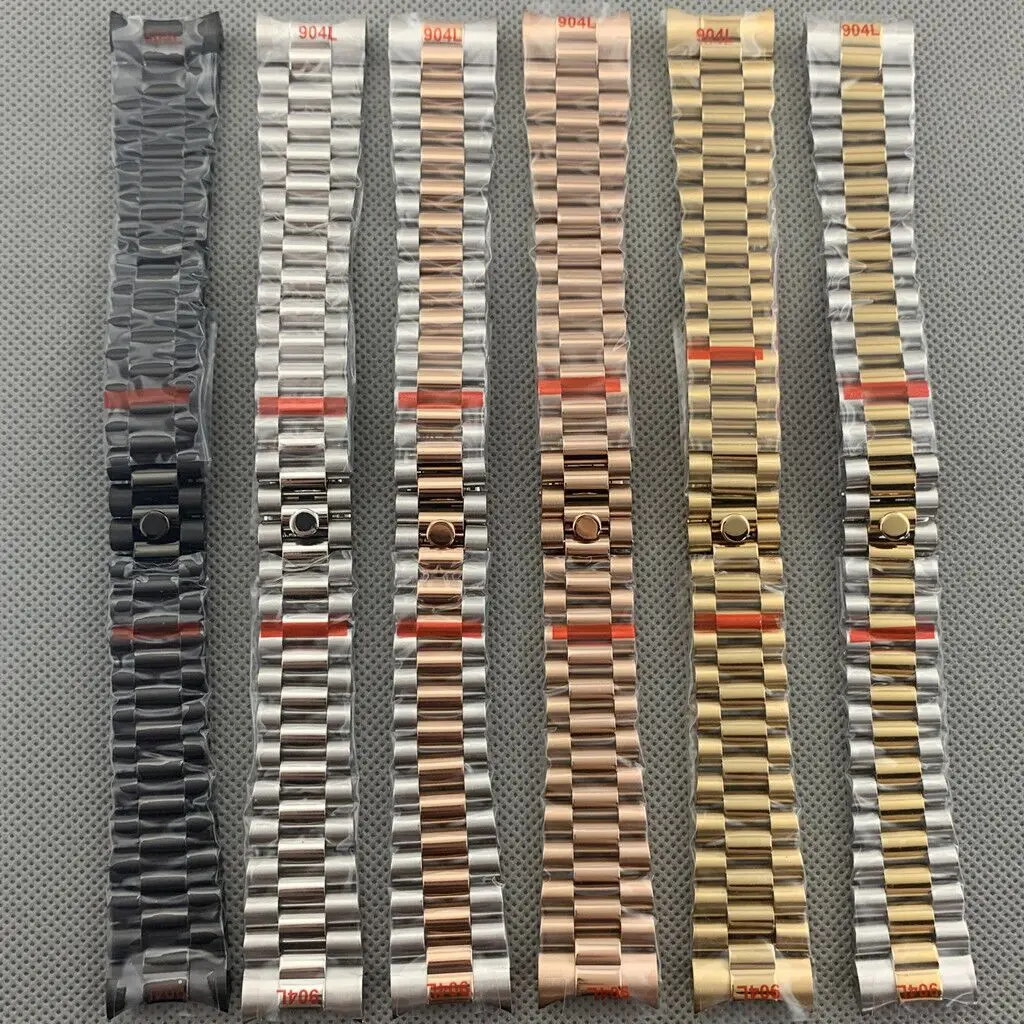 Yepyeni orijinal 20mm başkan bilezik 904L paslanmaz çelik şerit katlanır toka saat kayışı saat montaj aksesuarları parçaları