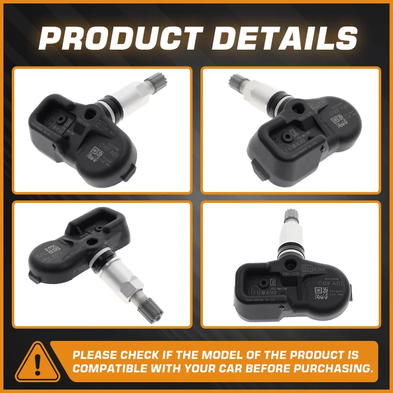 Фото Датчик давления в автомобильных шинах TPMS для Lexus CT ES GS GX IS LC LS LX NX RC RX 2010-2023 PMV-C210 42607-30070 42607-02021 433 МГц №2