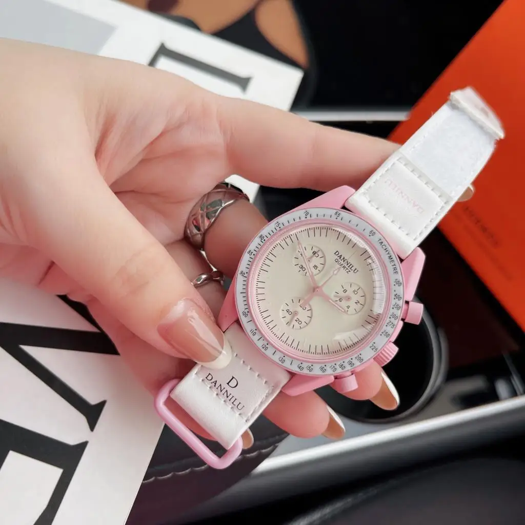 Moon High Quality Waterproof Moon Summer Women Watch Men and Women swatch Luxury Fashion Creative Neptune Earth Mission no box