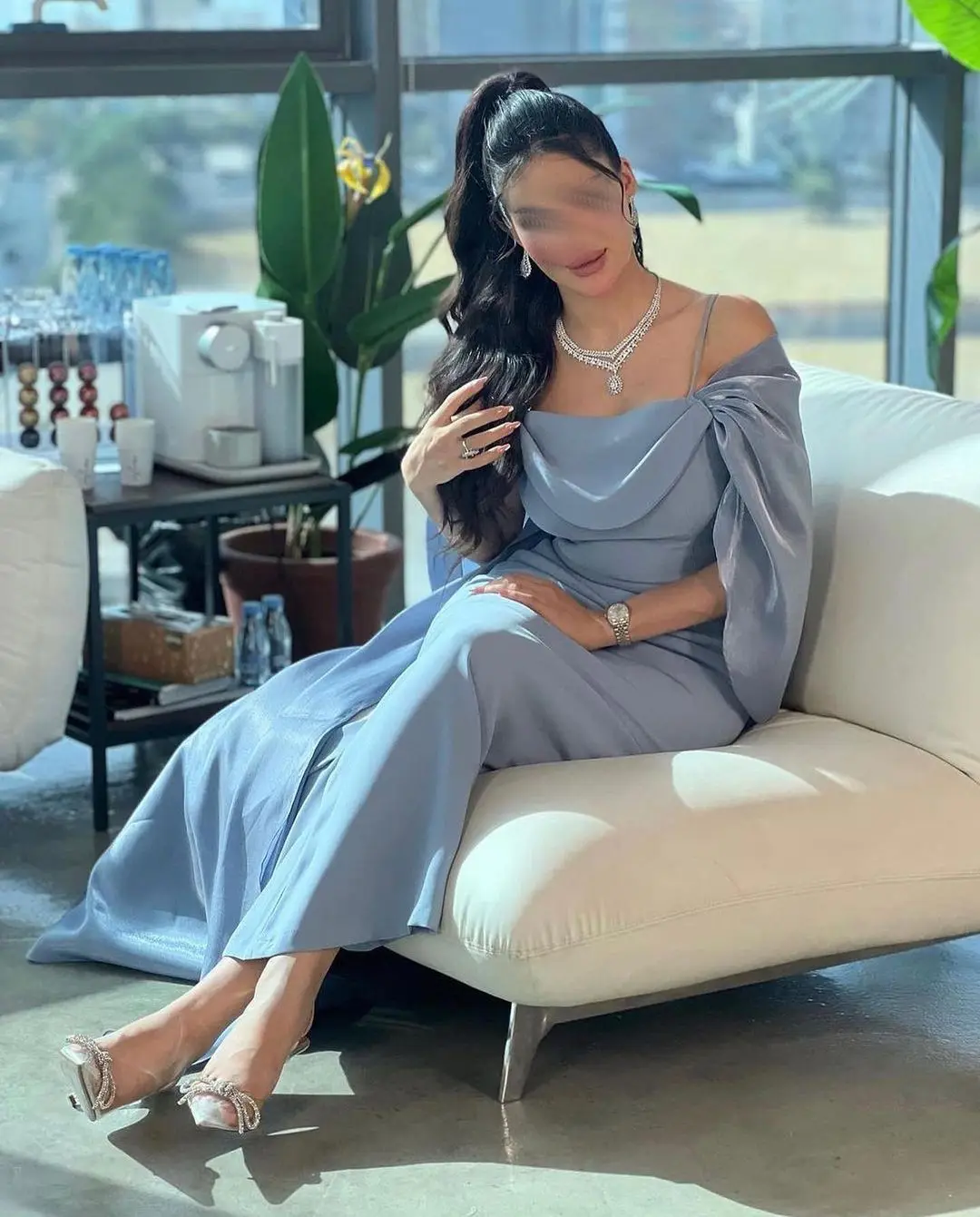 

Saudi Arabia Women's Shawl Prom Dresses Off The Shoulder Spaghetti Straps Floor Length Evening Dresses Formal Dress