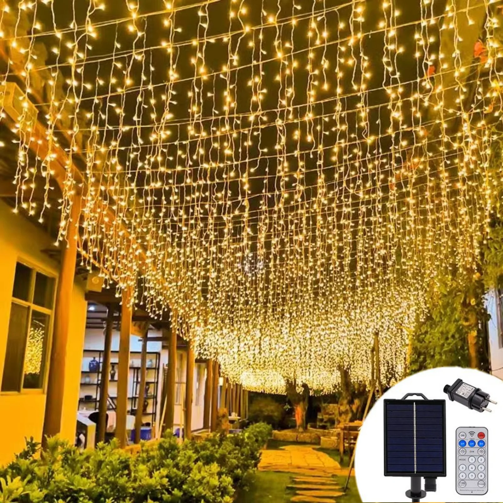 6x3M/3x3m Led Icicle Curtain Light String Garland Fairy Lights Patio Garden Decor Christmas Lights Outdoor Wedding Navidad GL48
