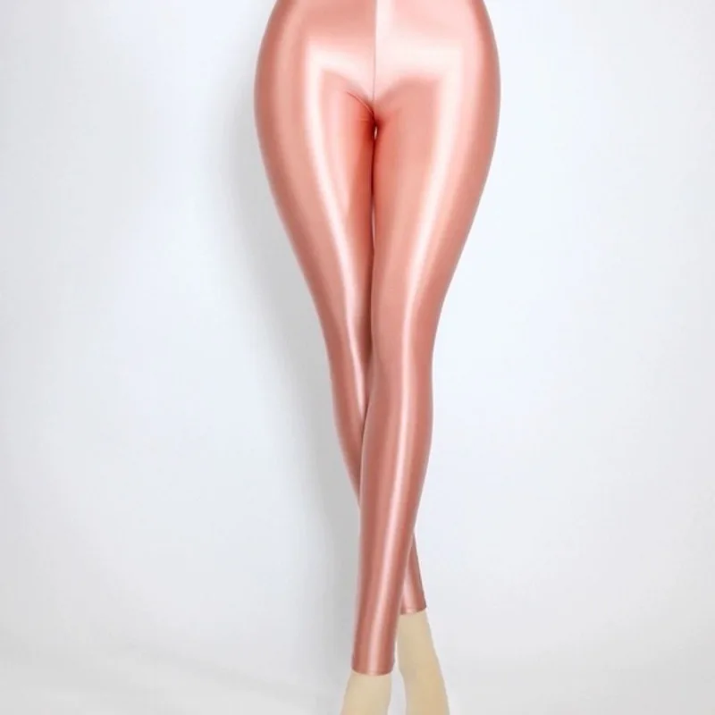 Атласные глянцевые леггинсы для фитнеса бесшовные женские летние штаны йоги с