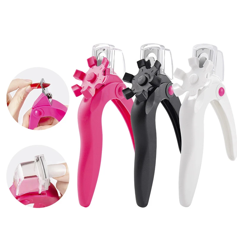 Регулируемые искусственные ножницы из нержавеющей стали, профессиональные акриловые фрезы с тройной резкой для маникюра, искусственные ногти