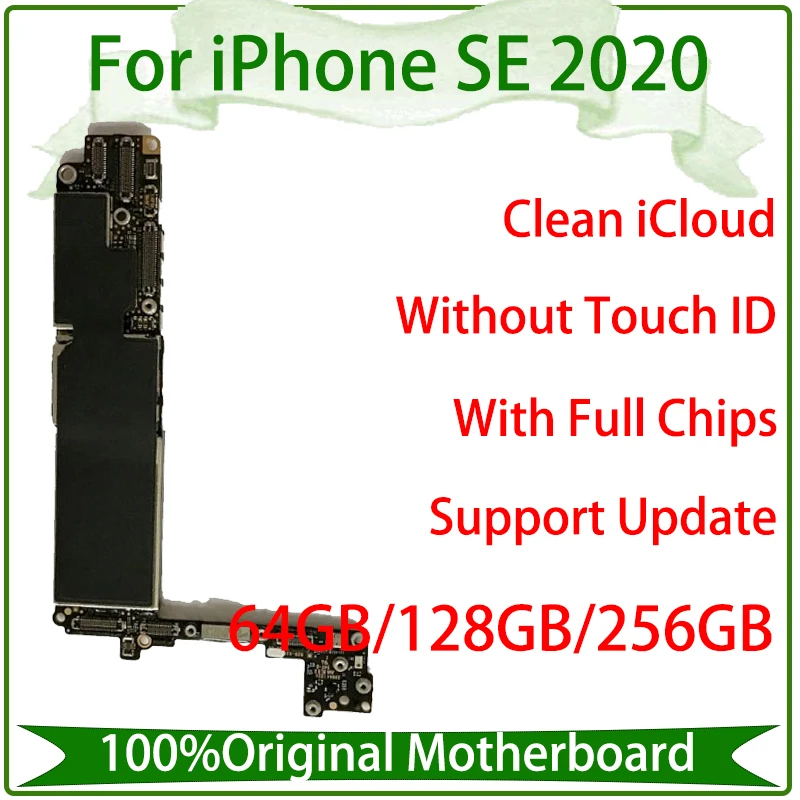 Оригинальный Бесплатный iCloud для iPhone SE 2020 разблокированная материнская плата 64 Гб