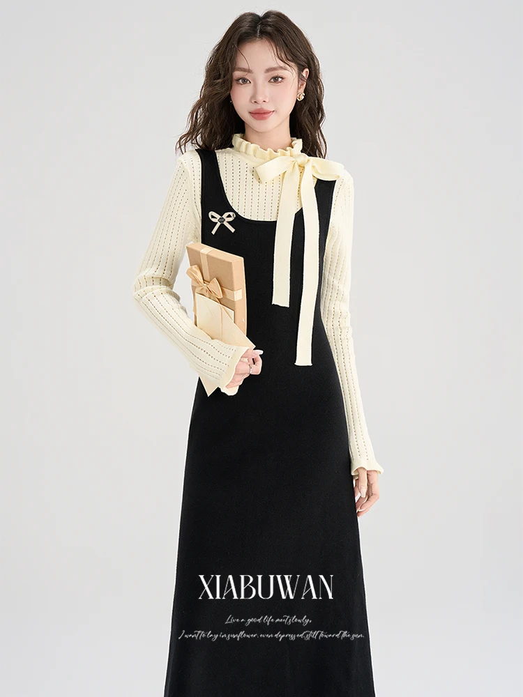 Лето Is Not Late Французское трикотажное платье-футляр Slim fit Base Inner Wear Юбка Детское