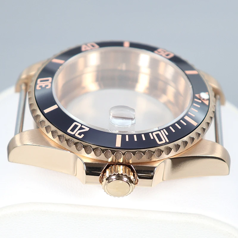 40 мм корпус Ms. Watch All Rose сапфировые детали для часов безель 120clics NH35 NH36/38 8215 2824