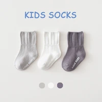 3parslot new baby girls mid socks summer autumn cotton socks boys solid color children toddler tube socks socks for kids