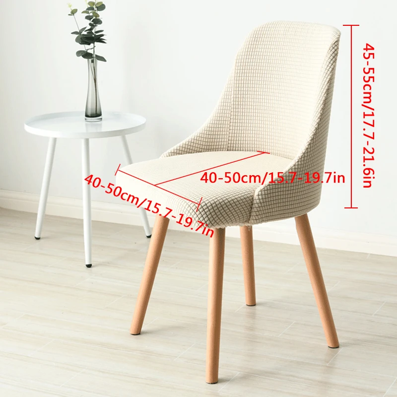 

Solid Elastic Chair Curved 1/2/4/6pc Chair Back Sloping Fleece Arm Covers Dining Cover Protector Color Polar Low Slipcover Chair