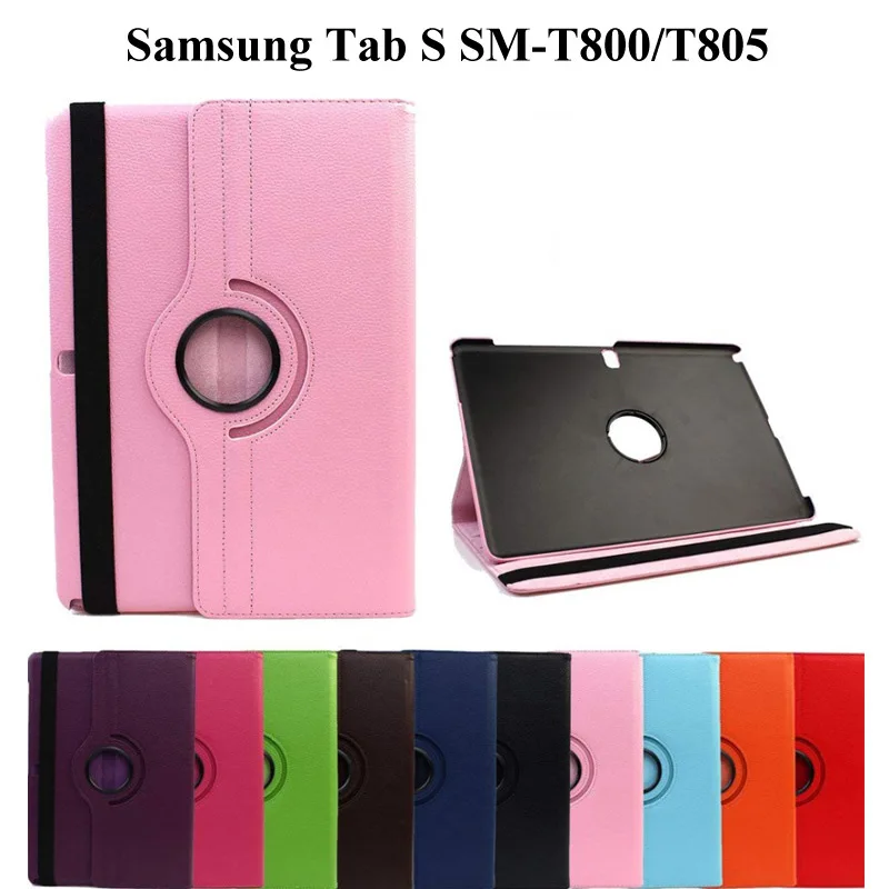 

Умный чехол из искусственной кожи с поворотом на 360 градусов для Samsung Galaxy Tab S, 10,1-дюймовый чехол SM-T800/T801/T805, защитный чехол для планшета + ручка