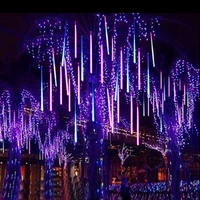 2432 tubes meteor shower led string lights street garlands christmas tree decorations for outdoor new year fairy garden lights