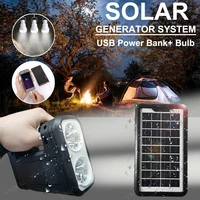 outdoor solar lantern system light solar panel system rechargeable power bank portable bulb set backup charger fishing tent lamp