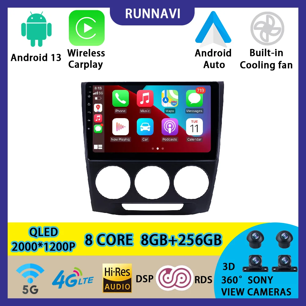 

Android 13 для Honda Crider 2013-2018 автомобильное радио, стерео, мультимедийный видеоплеер, навигация GPS, беспроводной Carplay RDS DSP Авто QLED