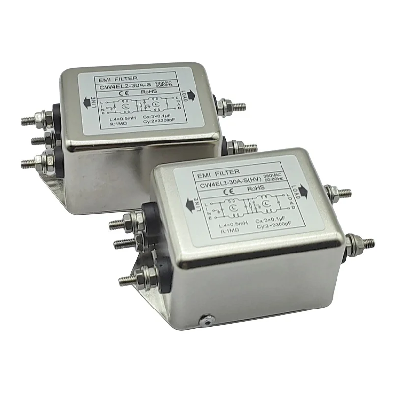 115 В/220 В/240 В/380 В 10 А 15 20 30 CW4E2L-30A-S Однофазный 240 В/3 фазы 380 EMC EMI-фильтр
