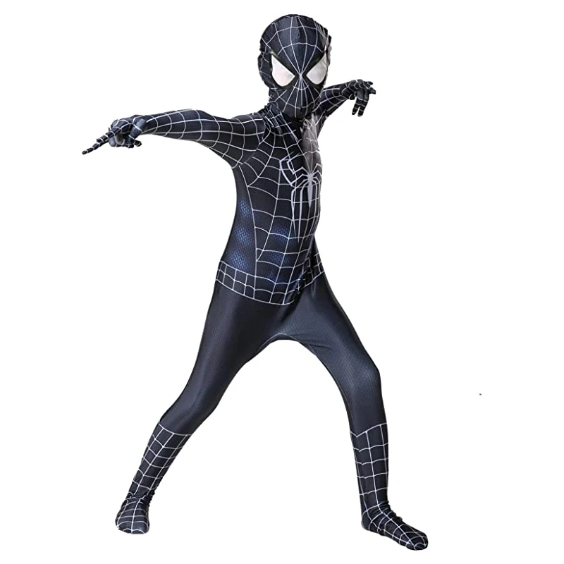 Черный костюм Человека-паука Человек-паук 3 яда черный косплей зентай боди