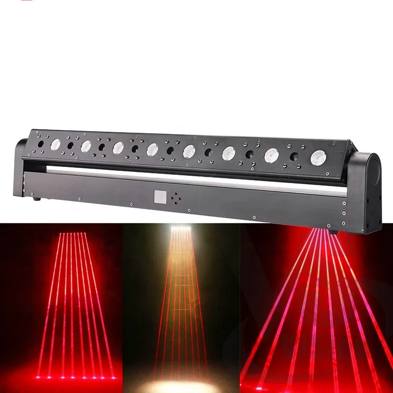 

8+8 Beam Laser 3W Led Moving Head Laser Show Light Projector 8 Head Red Fat Beam 3w Bar Dj For Music Evening Theater Pub