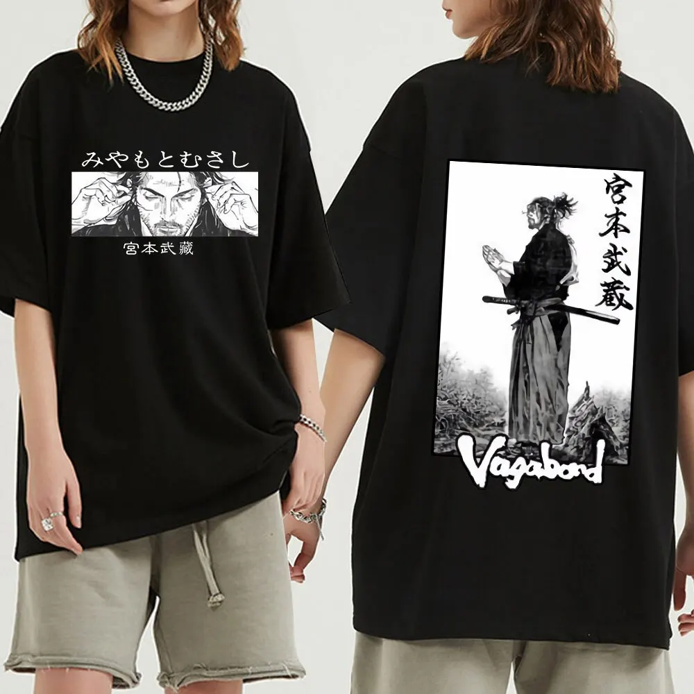 

Anime Bagabondo Vagabond T Shirt Manga Miyamoto Musashi Short Sleeve T-Shirt Summer Men Women Fashion Casual T Shirts