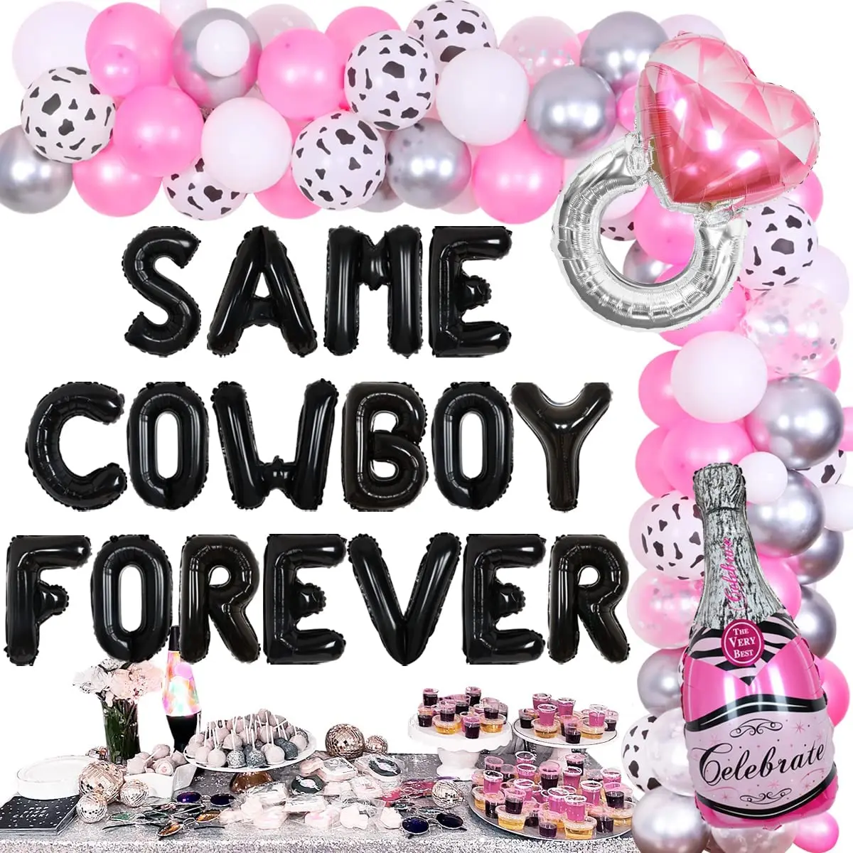 

Western Bachelorette Party Decorations Same Cowboy Forever Balloon Garland Kit for Cowgirl Nashville Hen Bridal Shower Supplies