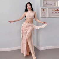 belly dance costumes set for women indian professional clothing summer sleeveless toplong skirt 2pcs oriental wear outfit