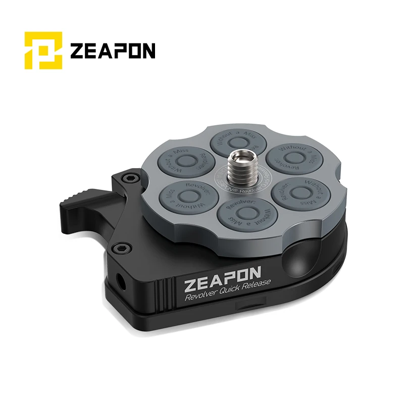 

ZEAPON Al-H1 Revolver QUICK RELEASE Plate Base Plate Clamp Tripod Screw Mount Fast Loading For DSLR Camera Slider Rail Camcorder