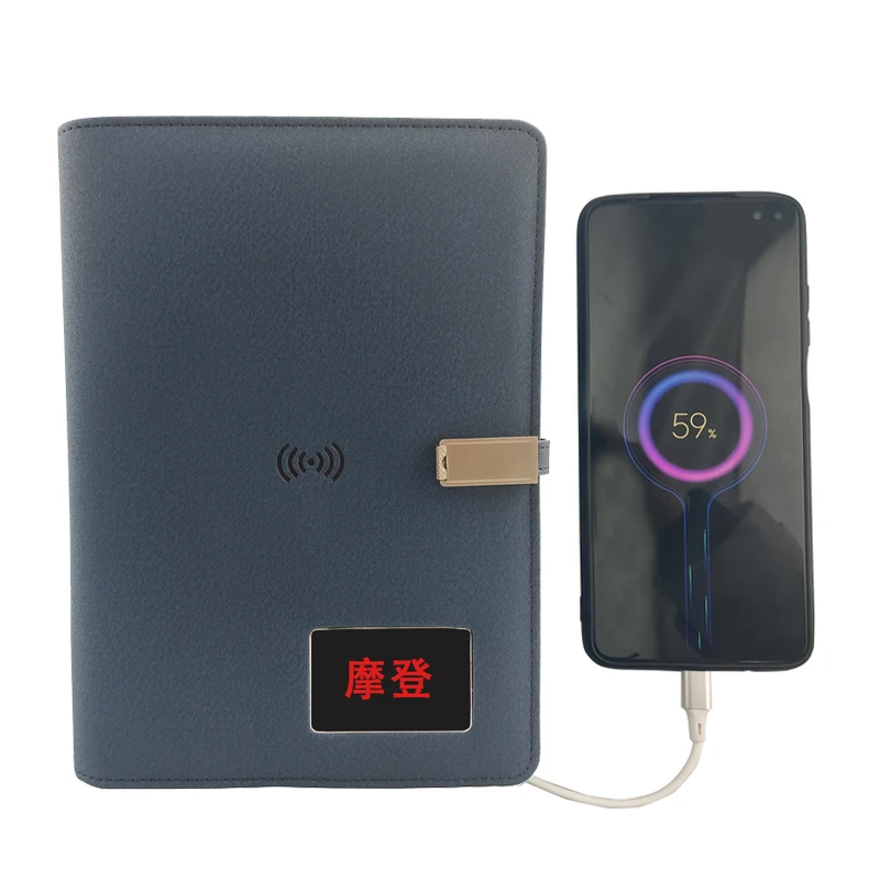 

Индивидуальный из искусственной кожи ноутбук с внешним аккумулятором, беспроводной зарядный светильник онарь, USB-драйвер