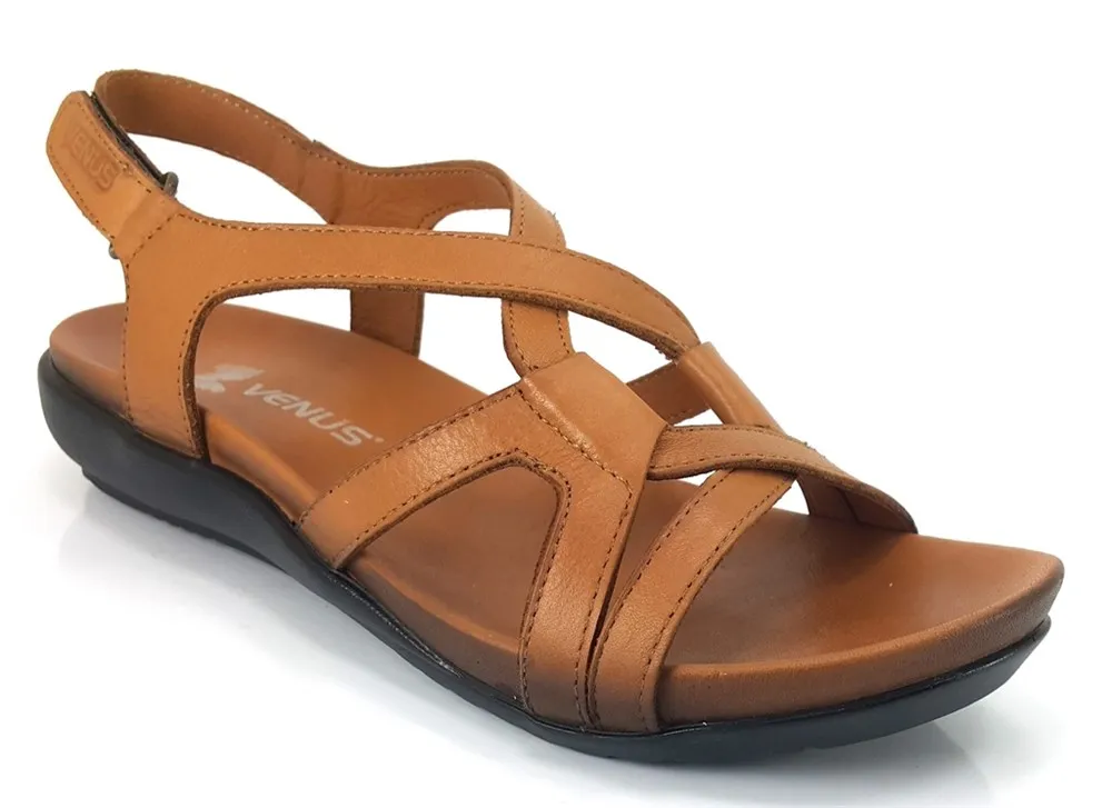 

2022 модная новая модель сезона 100 кожаные туфли индивидуализированные и повседневные коричневые женские сандалии Venus 206 22YS