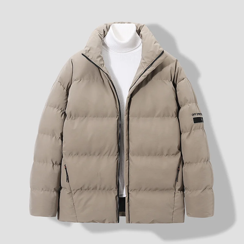 

for Korean Harajuku New Solid Men Warm Thicken Bubble Men's and Women's Couple Coat Streetwear Puffer Jacket