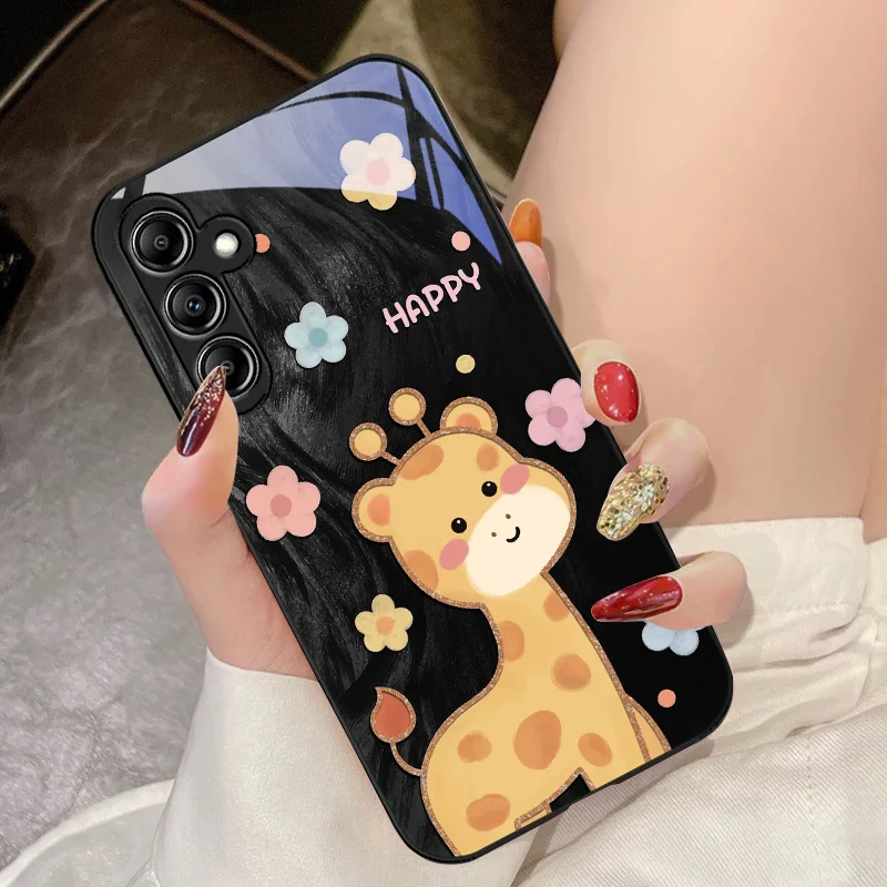 Перьевой Шелковый Жираф для Samsung Galaxy A14 4G 20 30 52 20S 21S 22 A32 33 34 42 50 51 53 54 70 71 72 73