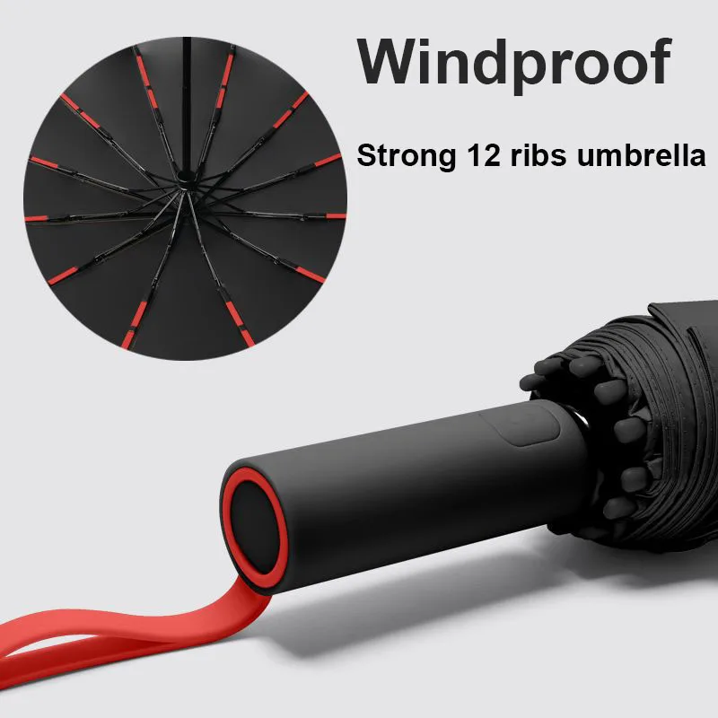 

Водонепроницаемый складной зонт, прочные Солнцезащитные Зонтики, зонтик для женщин 48, двойной автоматический мужской усиленный ветрозащитный многослойный