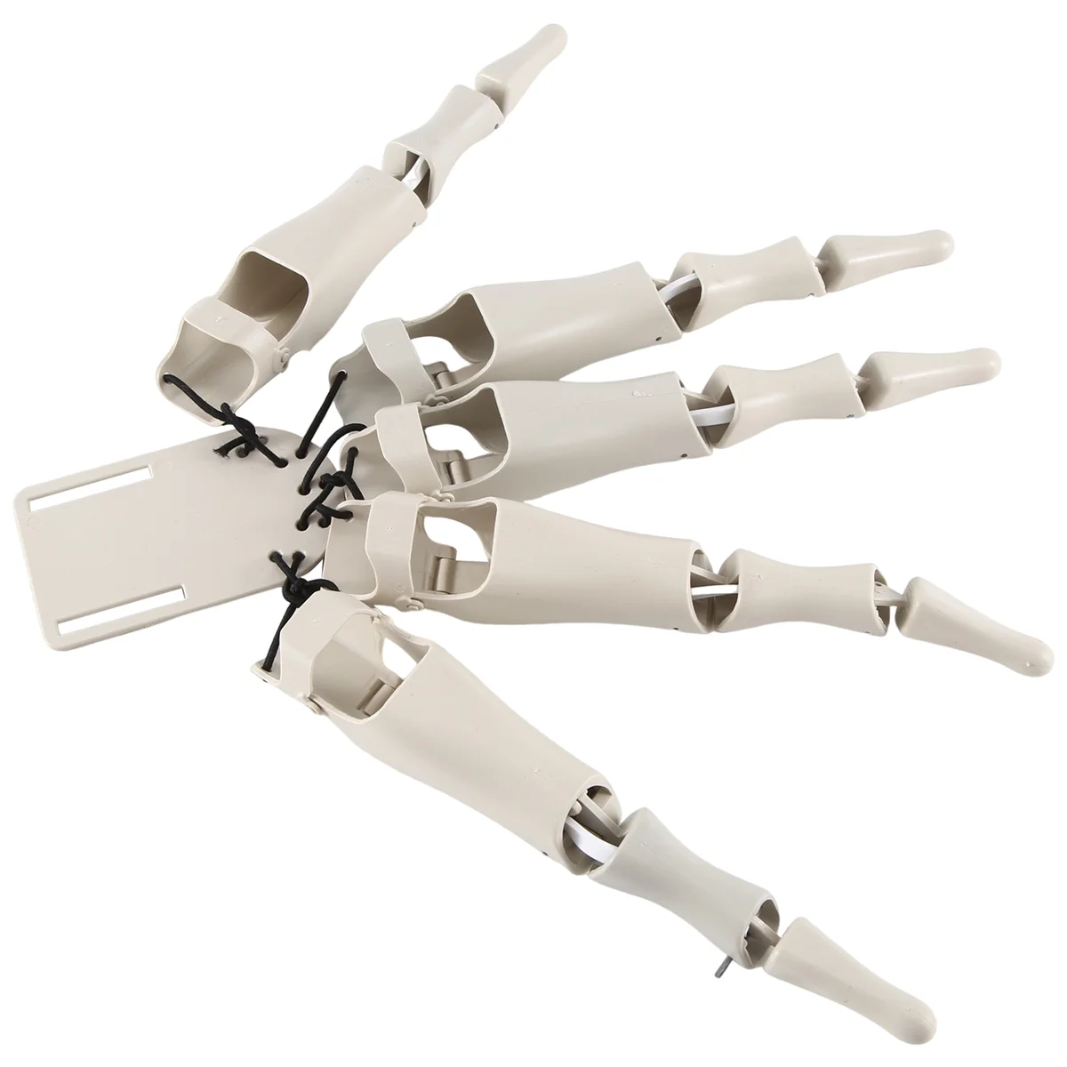 Белый Хэллоуин шарнирный палец скелет руки реалистичный ужас призрак коготь