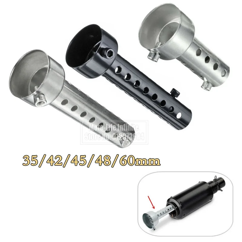 

Универсальный глушитель для мотоцикла, 35 мм/42 мм/45 мм/48 мм/60 мм, шумоизоляция, настраиваемый глушитель