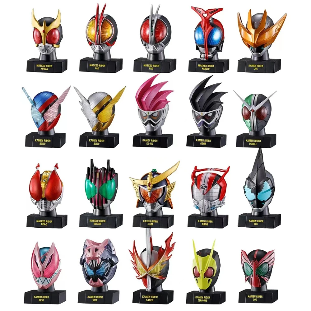 

Action Figure CANDY TOY Kamen Rider Mini Avatar MASK HISTORY OOO W BUILD Rider Anime Model Ornament Box Toys
