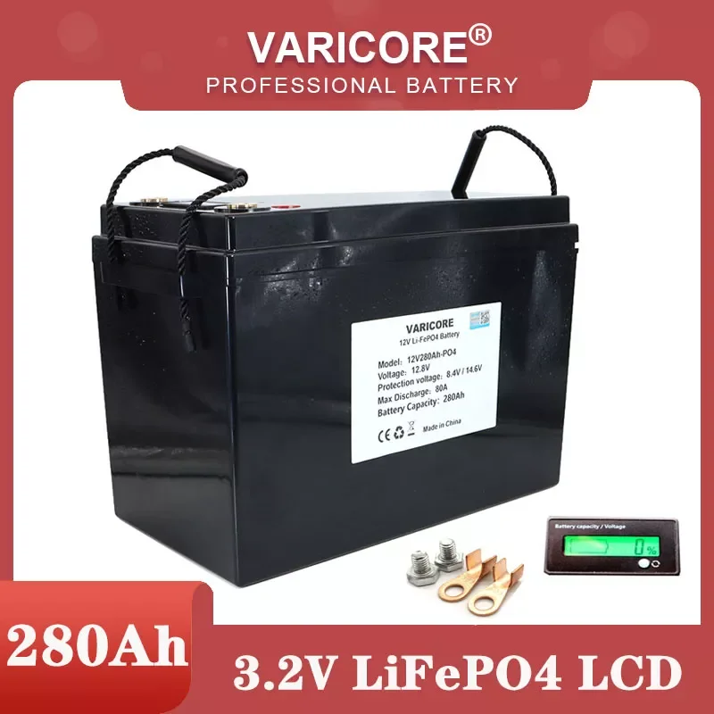 

2023New 12.8V 280Ah LiFePO4 Rechargeable battery 12V Lithium iron phospha For Campers Golf Cart Off-Road Off-grid Solar Wind bat