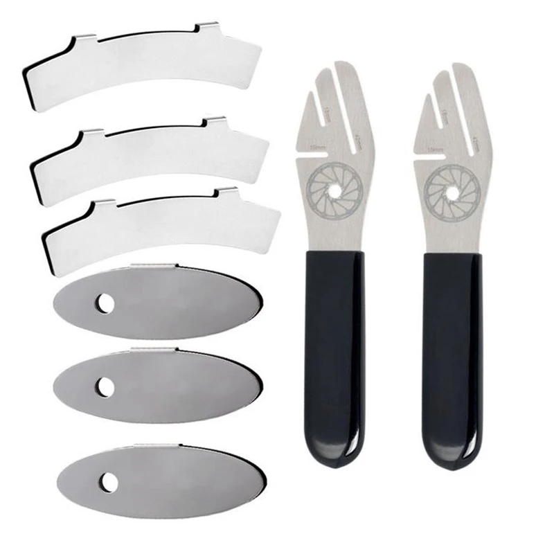 

8 Pcs Bike Disc Brake Correction Wrench Brake Rotor Alignment Truing Tool with Disc Brake Pads Tool for MTB Road Bike
