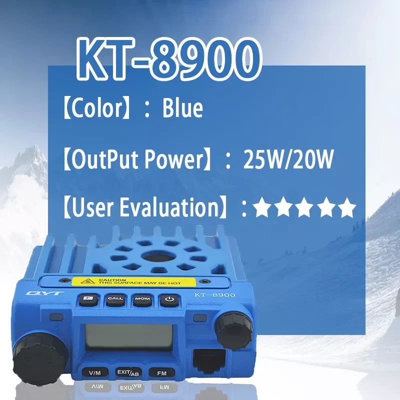 NEW QYT KT-8900 Latest Version Four Color Mini Mobile Radio 25W Dual Band 136-174/400-480MHz Mobile Transceiver Two Way Radio enlarge