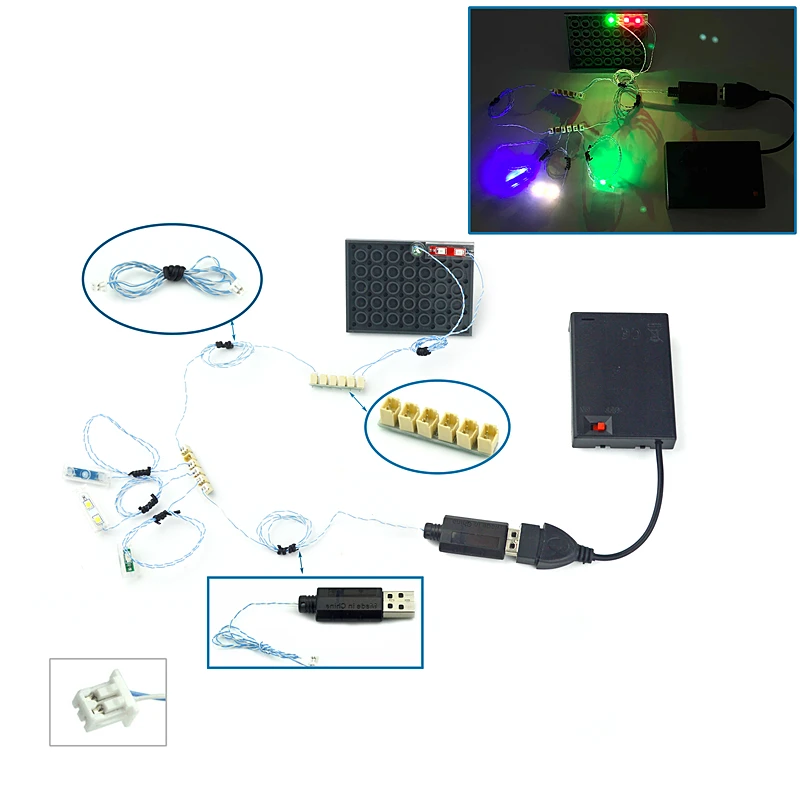 Конструктор светодиодный USB 5 в 1 х1 х2 х3 |