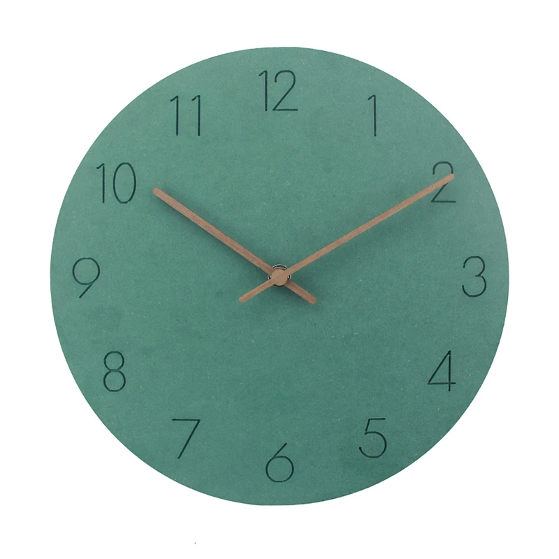 

Wooden Wall Clock Silent Non-ticking Quartz Sweep Second Round Wall Clock Battery Powered for Living Room Bedroom Study Room