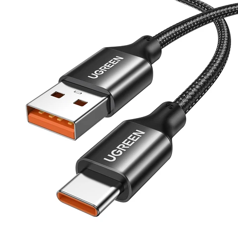 Кабель UGREEN SCP 6A 100W Type C только для быстрой зарядки Huawei Honor, USB-A на USB-C, для передачи данных и быстрой зарядки Huawei Super Charge.