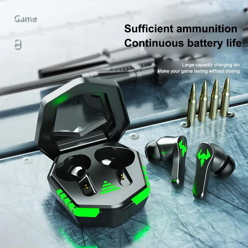

Bluetooth-гарнитура TWS игровая с шумоподавлением и микрофоном, 5,2