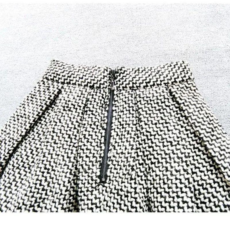 Женская плиссированная юбка с высокой талией