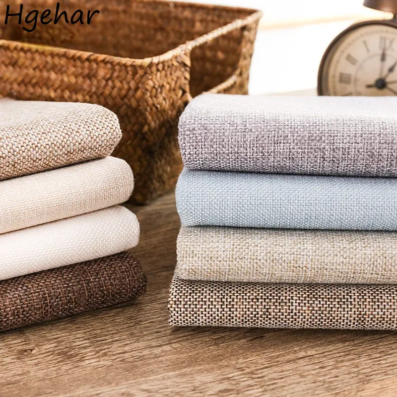Простой тканевый льняной фон для одежды ручной работы «сделай сам» 148x50 см скатерть Различные цвета Домашний текстиль Харадзюку Простой отдых ретро