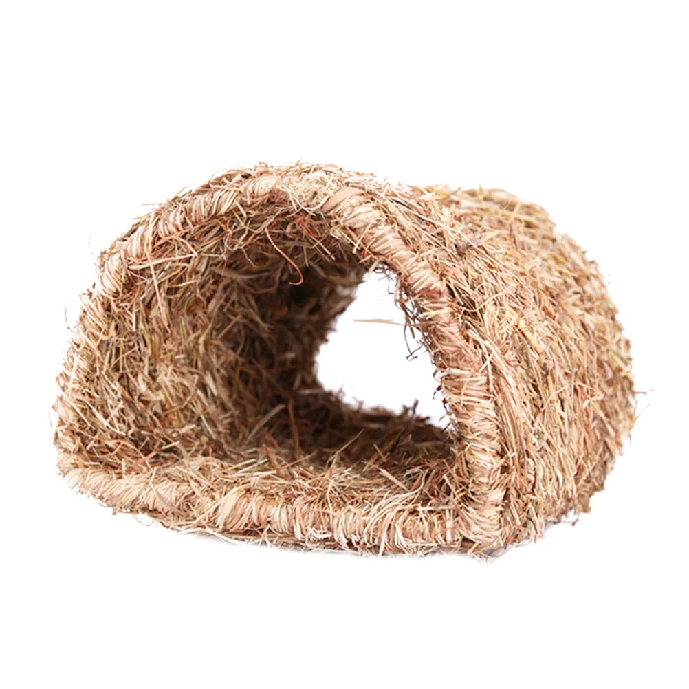 

Tunnel Rabbit Grass House Bunny Hideaway Small Hut Seagrass Hamster Tube Play Pet Straw Animal Rabbitsguinea Playhouse Tubes