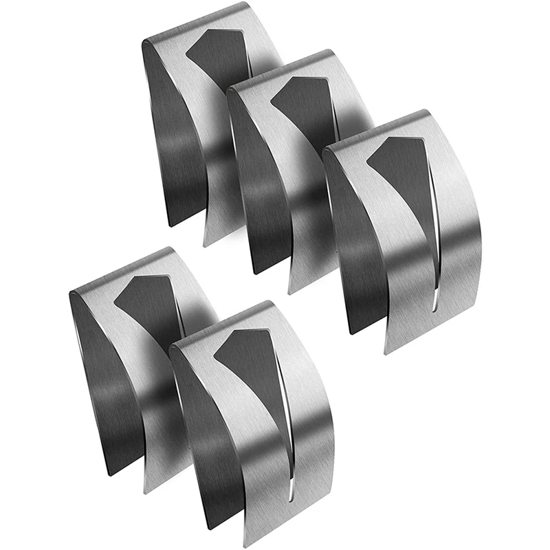 

5 Pieces Self Adhesive Kitchen Towel Holder Wall Hook Adhesive Kitchen Towel Hanger Hand Towel Rack For Kitchen Towel