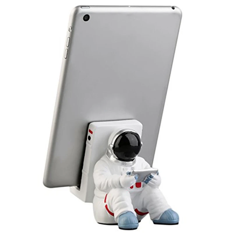 

Astronaut Ornaments Desk Tablet Stand Resin Home Decor Style Accessories Miniature Sculpture Objects iPhone, Ipad All Phones