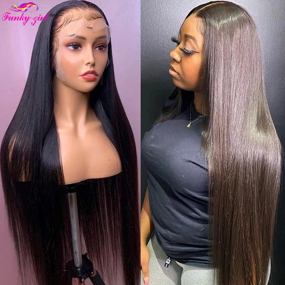

13X4 Straight Lace Front Wig with Baby Hair HD 4X4 13X4 Transparent Lace Closure Frontal Wigs for Women Pre Plucked 150% Density