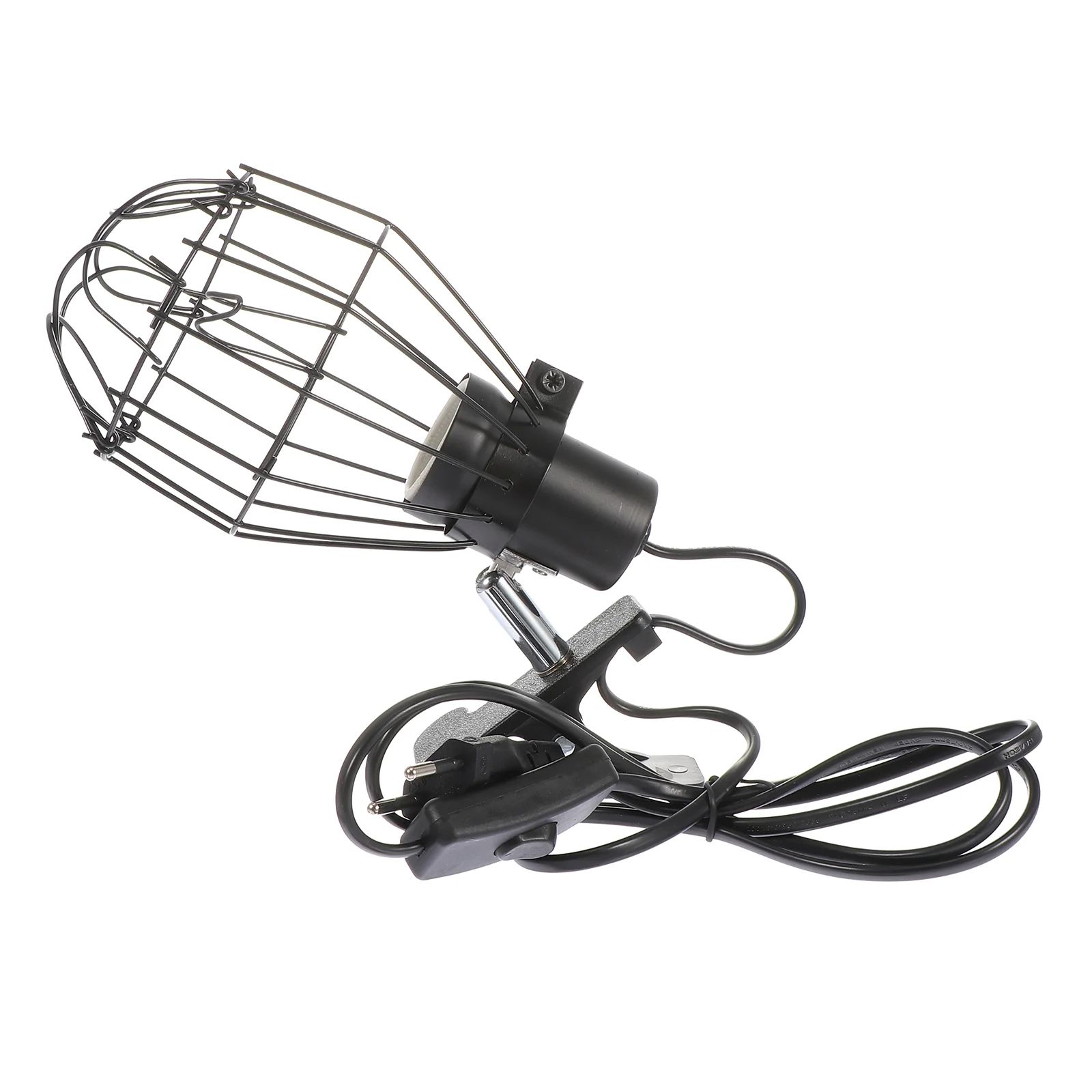 

1PC Reptile Lamp Fixture Wire Cage Heating Lamp Cover (Plug 220V)