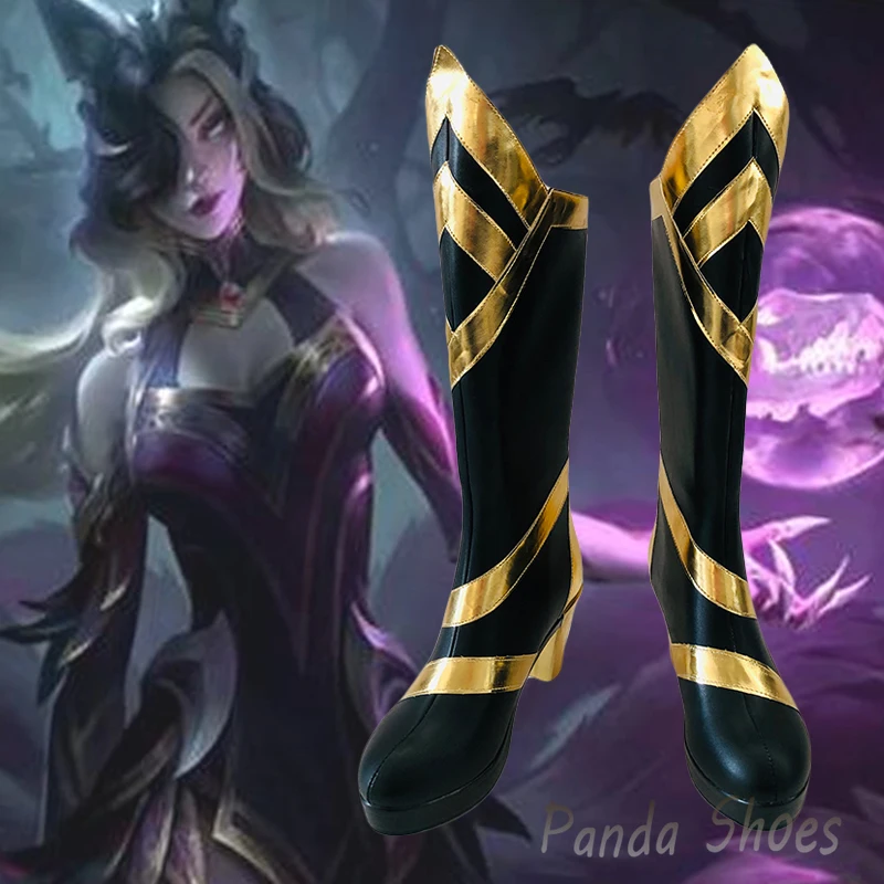 

LOL Ahri Cosplay Shoes Anime Game League of Legends Cos Long Boot Nine-Tailed Fox Cosplay Costume Prop Shoes for Halloween Party