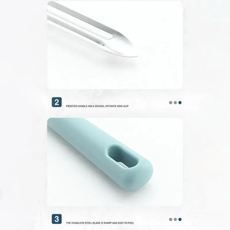 2 шт. нож для очистки овощей острое лезвие дизайн с контролем глаз синий